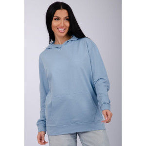 Худи женское СЖ-27 футер 2-х нитка (р-ры: 48-56) голубой