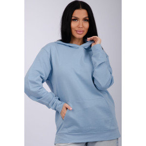 Худи женское СЖ-27 футер 2-х нитка (р-ры: 48-56) голубой