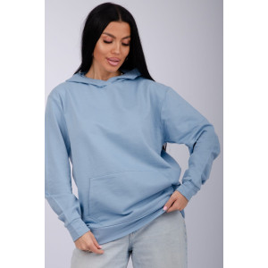Худи женское СЖ-27 футер 2-х нитка (р-ры: 48-56) голубой