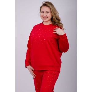 Костюм двойка женский "Шайн" футер 3-х нитка петля (р-ры: 52-62)