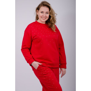 Костюм двойка женский "Шайн" футер 3-х нитка петля (р-ры: 52-62)