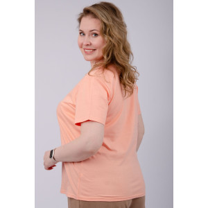 Футболка женская "Карусель 6" кулирка (р-ры: 50-60) оранжевый Футболка женская "Карусель 6" кулирка (р-ры: 50-60) оранжевый