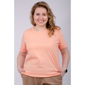 Футболка женская "Карусель 6" кулирка (р-ры: 50-60) оранжевый Футболка женская "Карусель 6" кулирка (р-ры: 50-60) оранжевый