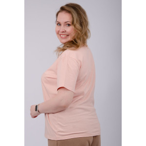 Футболка женская "Карусель 4" кулирка (р-ры: 50-60) пудра Футболка женская "Карусель 4" кулирка (р-ры: 50-60) пудра