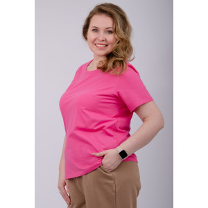 Футболка женская "Карусель 3" кулирка (р-ры: 50-60) розовый Футболка женская "Карусель 3" кулирка (р-ры: 50-60) розовый
