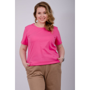 Футболка женская "Карусель 3" кулирка (р-ры: 50-60) розовый Футболка женская "Карусель 3" кулирка (р-ры: 50-60) розовый