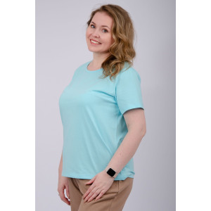 Футболка женская "Карусель 2" кулирка (р-ры: 50-60) бирюза Футболка женская "Карусель 2" кулирка (р-ры: 50-60) бирюза