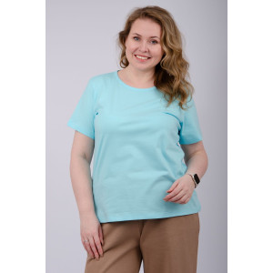 Футболка женская "Карусель 2" кулирка (р-ры: 50-60) бирюза Футболка женская "Карусель 2" кулирка (р-ры: 50-60) бирюза
