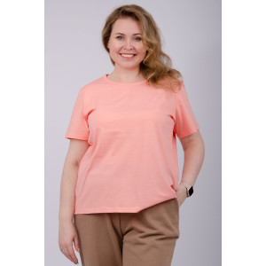 Футболка женская "Карусель" кулирка (р-ры: 50-60) персик Футболка женская "Карусель" кулирка (р-ры: 50-60) персик