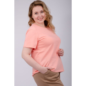 Футболка женская "Карусель" кулирка (р-ры: 50-60) персик Футболка женская "Карусель" кулирка (р-ры: 50-60) персик