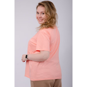 Футболка женская "Карусель" кулирка (р-ры: 50-60) персик Футболка женская "Карусель" кулирка (р-ры: 50-60) персик