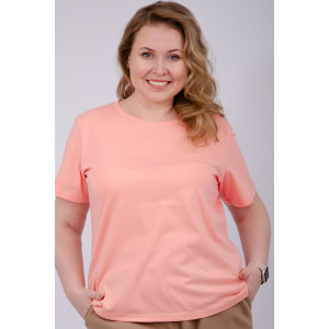 Футболка женская "Карусель" кулирка (р-ры: 50-60) персик Футболка женская "Карусель" кулирка (р-ры: 50-60) персик