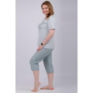 Пижама женская "Джелли" (бриджи) кулирка (р-ры: 50-60)