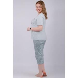 Пижама женская "Джелли" (бриджи) кулирка (р-ры: 50-60)