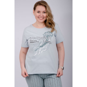 Пижама женская "Джелли" (бриджи) кулирка (р-ры: 50-60)