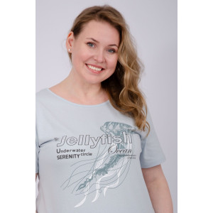 Пижама женская "Джелли" (бриджи) кулирка (р-ры: 50-60)