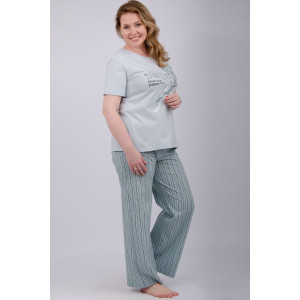 Пижама женская "Джелли 2" (брюки) кулирка (р-ры: 50-60)