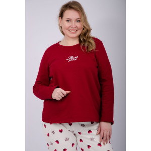 Пижама женская "Симпатия" футер 2-х нитка с начёсом (р-ры: 52-60)