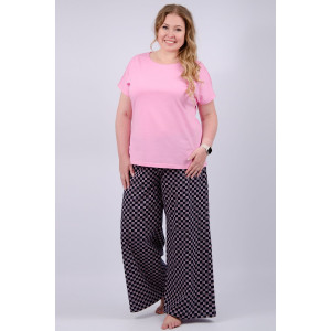 Брюки женские БЖ-26 кулирка (р-ры: 50-60) орнамент