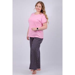 Брюки женские БЖ-26 кулирка (р-ры: 50-60) орнамент