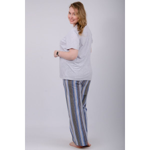 Пижама женская "Флористика 2" (брюки) кулирка (р-ры: 50-60) Пижама женская "Флористика 2" (брюки) кулирка (р-ры: 50-60)