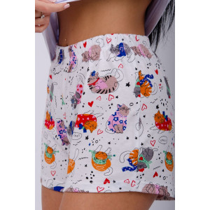 Пижама женская "Кошечка" кулирка (р-ры: 44-52) Пижама женская "Кошечка" кулирка (р-ры: 44-52)