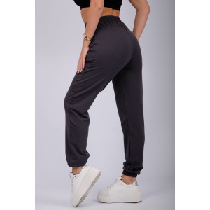 Джоггеры женские "Селена" футер 2-х нитка с начесом (р-ры: 44-56) серый