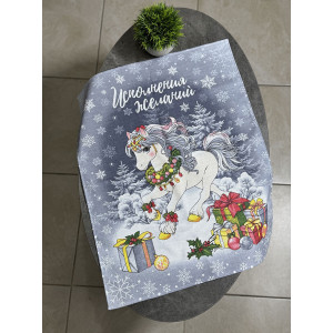 Набор кухонный из 3-х полотенец рогожка "Исполнение желаний" серый