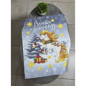 Набор кухонный из 3-х полотенец рогожка "Исполнение желаний" серый