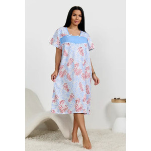 Сорочка женская "Анжела" 1322-5 кулирка (р-ры: 52-70) листья