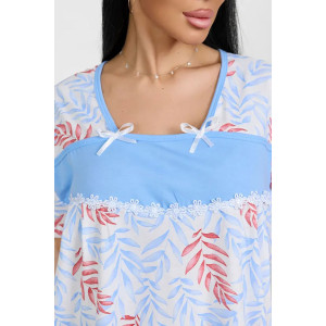 Сорочка женская "Анжела" 1322-5 кулирка (р-ры: 52-70) листья