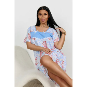 Сорочка женская "Анжела" 1322-5 кулирка (р-ры: 52-70) листья