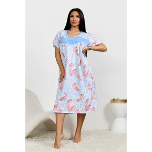 Сорочка женская "Анжела" 1322-5 кулирка (р-ры: 52-70) листья