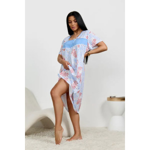 Сорочка женская "Анжела" 1322-5 кулирка (р-ры: 52-70) листья