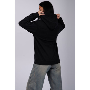 Худи женское "Ханна" футер 2-х нитка с начесом (р-ры: 44-56) черный