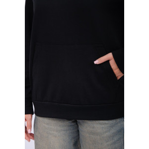 Худи женское "Ханна" футер 2-х нитка с начесом (р-ры: 44-56) черный