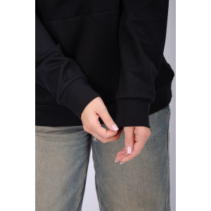 Худи женское "Ханна" футер 2-х нитка с начесом (р-ры: 44-56) черный