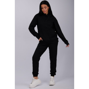 Худи женское "Ханна" футер 2-х нитка с начесом (р-ры: 44-56) черный