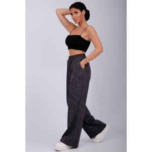 Брюки женские "Хейли" футер с лайкрой (р-ры: 46-56) антрацит