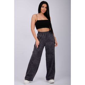 Брюки женские "Хейли" футер с лайкрой (р-ры: 46-56) антрацит