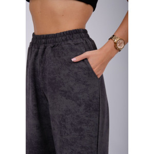 Брюки женские "Хейли" футер с лайкрой (р-ры: 46-56) антрацит