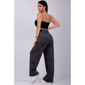 Брюки женские "Хейли" футер с лайкрой (р-ры: 46-56) антрацит