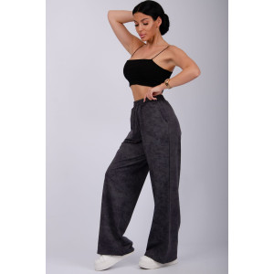 Брюки женские "Хейли" футер с лайкрой (р-ры: 46-56) антрацит