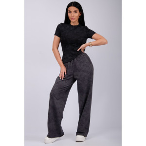 Брюки женские "Хейли" футер с лайкрой (р-ры: 46-56) антрацит
