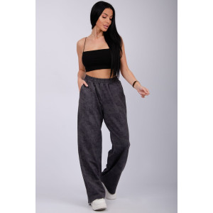 Брюки женские "Хейли" футер с лайкрой (р-ры: 46-56) антрацит
