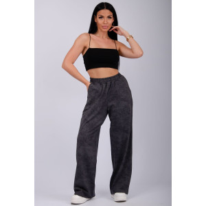 Брюки женские "Хейли" футер с лайкрой (р-ры: 46-56) антрацит