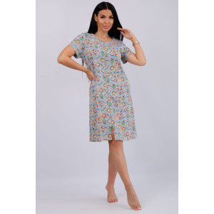 Халат женский "Красотка 8" кулирка (р-ры: 42-52) серый