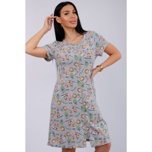 Халат женский "Красотка 8" кулирка (р-ры: 42-52) серый