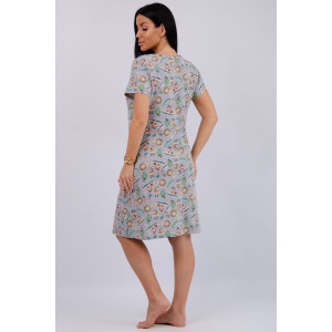 Халат женский "Красотка 8" кулирка (р-ры: 42-52) серый