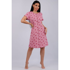 Халат женский "Красотка 10" кулирка (р-ры: 42-52) валентинка